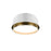 dweLED Salvo 1Lt 9" Flush/3500K, White Brass/White Opaque - FM-20509-35-WT-AB