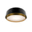 dweLED Salvo 1Lt 12" Flush/3500K, Black Brass/White Opaque - FM-20512-35-BK-AB