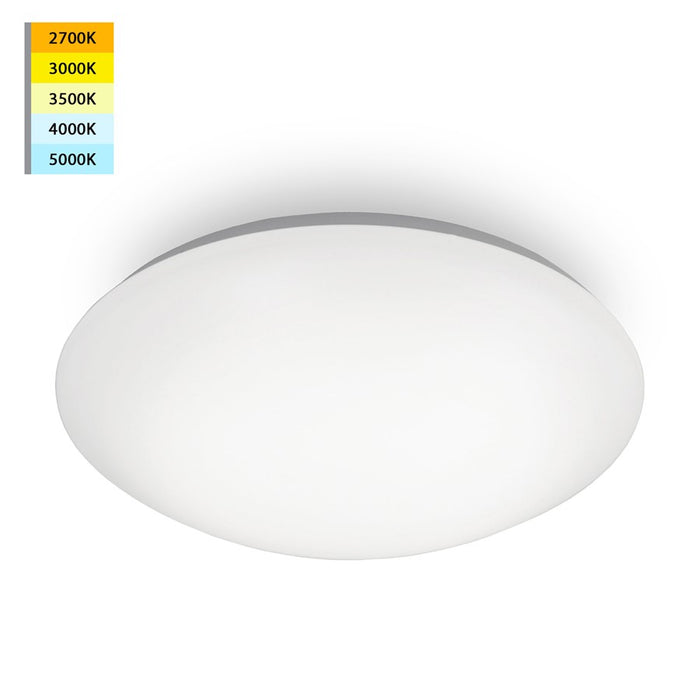 WAC Glo 1Lt LED 5CCT 11" Flush Mount, White/Opaque - FM-211-CS-WT
