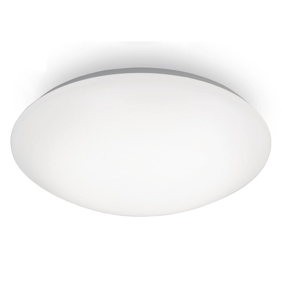 WAC Glo 1Lt LED 5CCT 14" Flush Mount, White/Opaque