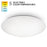 WAC Glo 1Lt LED 5CCT 16" Flush Mount, White/Opaque - FM-216-CS-WT