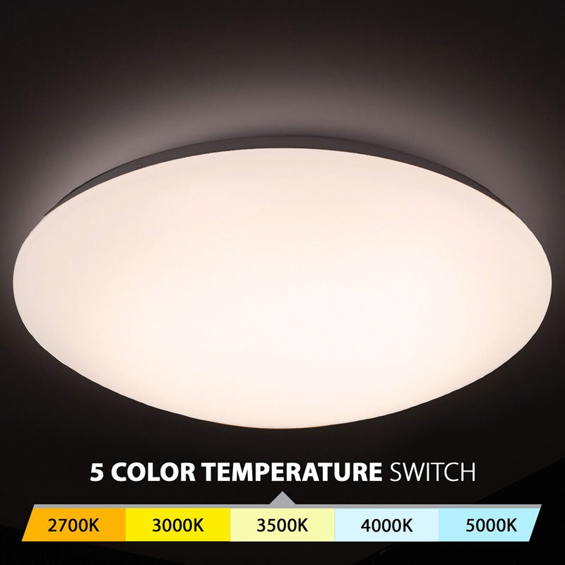 WAC Glo 1Lt LED 5CCT 16" Flush Mount, White/Opaque