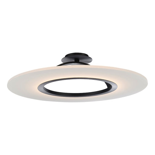 dweLED Elektron LED 1 Light Semi-Flush Mount 3000K, Black/White