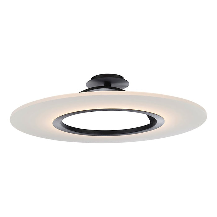 dweLED Elektron LED 1 Light Semi-Flush Mount 3000K, Black/White
