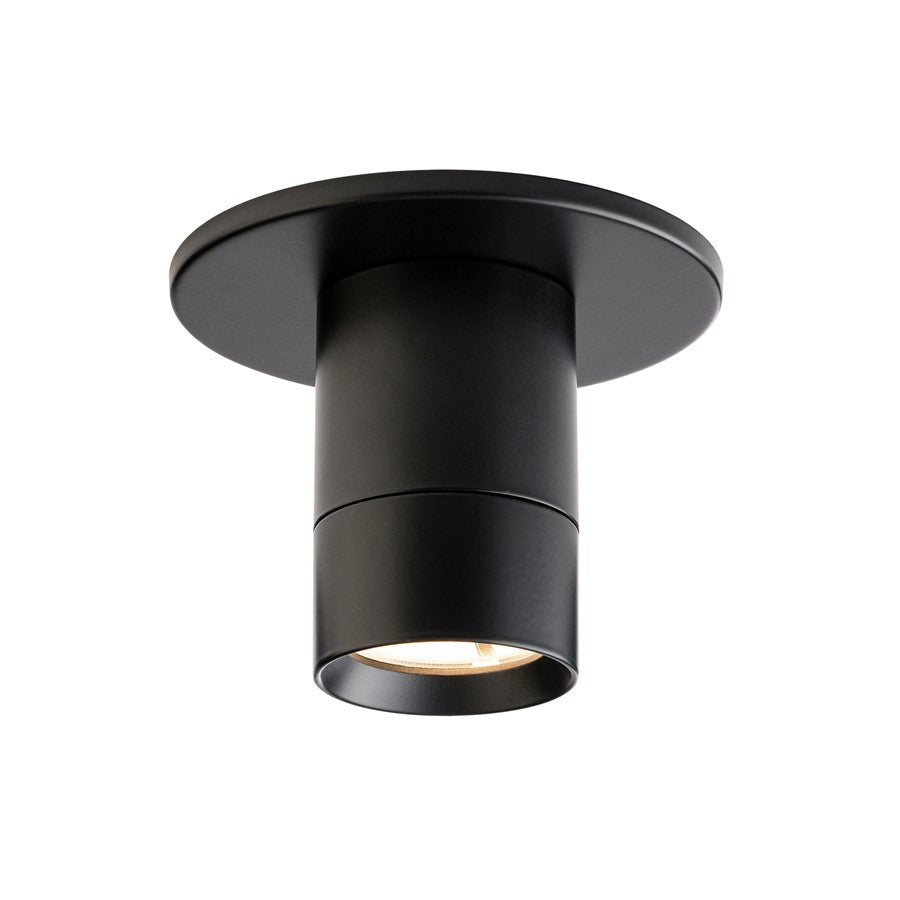 WAC Twist-N-Lite 1Lt LED Regressed Downlight, Black/Clear - FM-240103-CS-BK