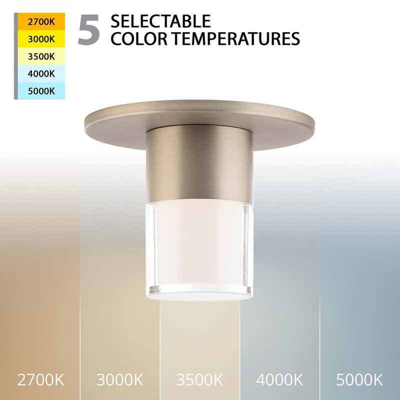 WAC Twist-N-Lite 1Lt LED Ambient Light, Nickel/Clear/White