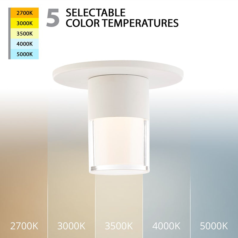 WAC Twist-N-Lite 1Lt LED Ambient Light, White/Clear/White