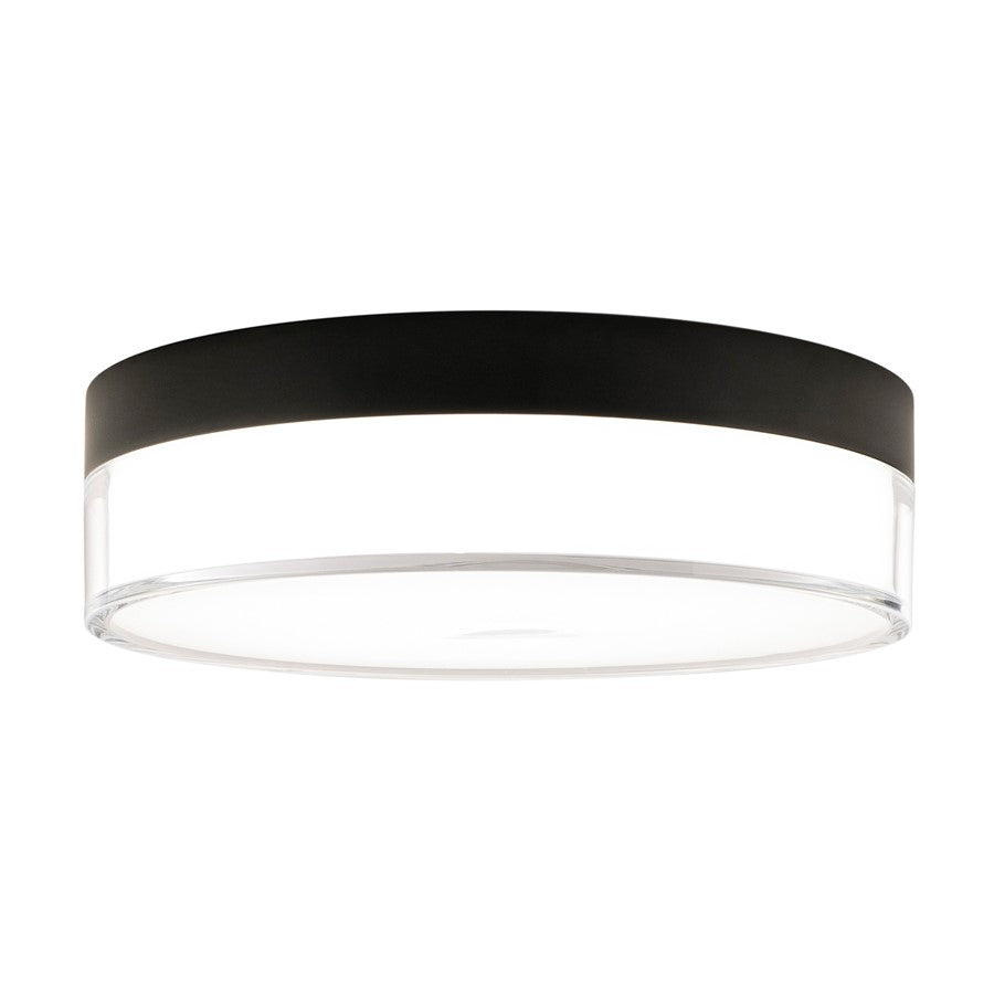 WAC Twist-N-Lite 1Lt LED Flush Mount, Black/Clear/White - FM-240209-CS-BK