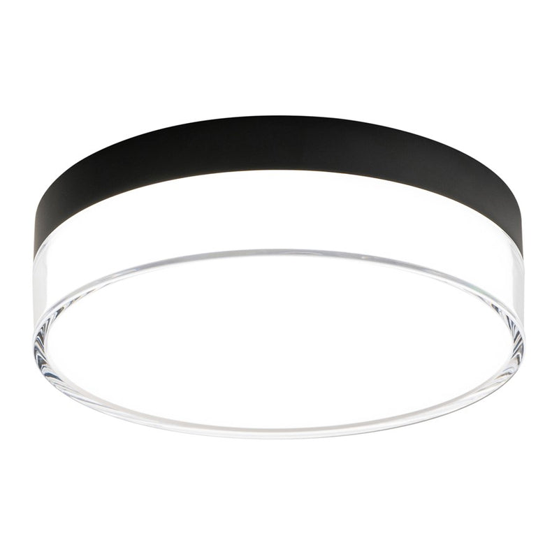 WAC Twist-N-Lite 1Lt LED Flush Mount, Black/Clear/White