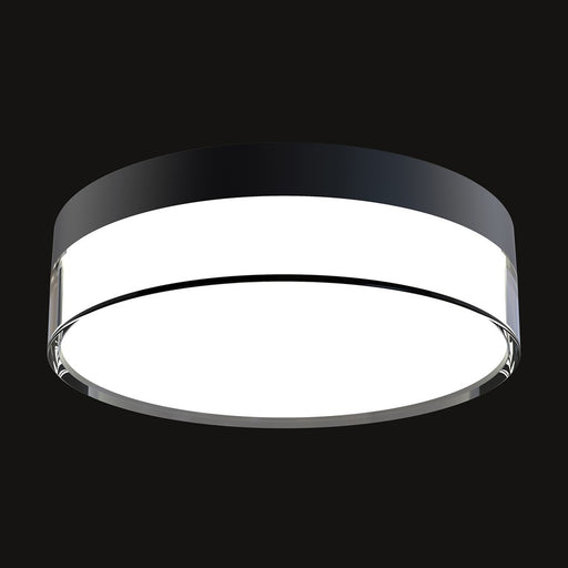 WAC Twist-N-Lite 1Lt LED Flush Mount, Black/Clear/White