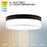 WAC Twist-N-Lite 1Lt LED Flush Mount, Black/Clear/White
