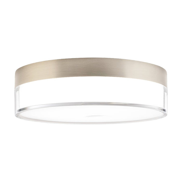 WAC Twist-N-Lite 1Lt LED Flush Mount, Nickel/Clear/White - FM-240209-CS-BN