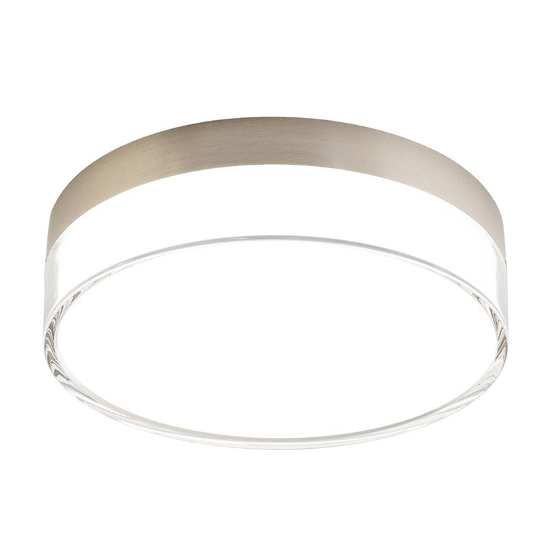 WAC Twist-N-Lite 1Lt LED Flush Mount, Nickel/Clear/White