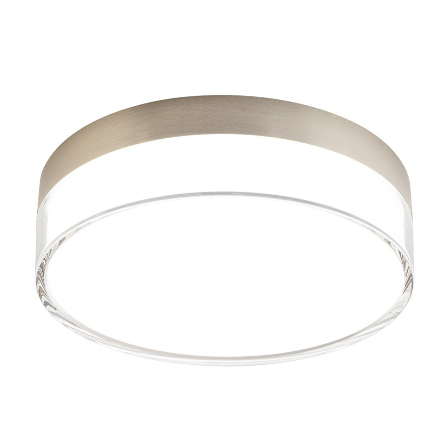 WAC Twist-N-Lite 1Lt LED Flush Mount, Nickel/Clear/White