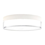 WAC Twist-N-Lite 1Lt LED Flush Mount, White/Clear/White - FM-240209-CS-WT