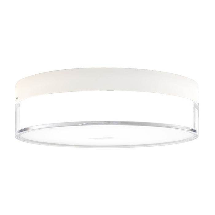 WAC Twist-N-Lite 1Lt LED Flush Mount, White/Clear/White - FM-240209-CS-WT