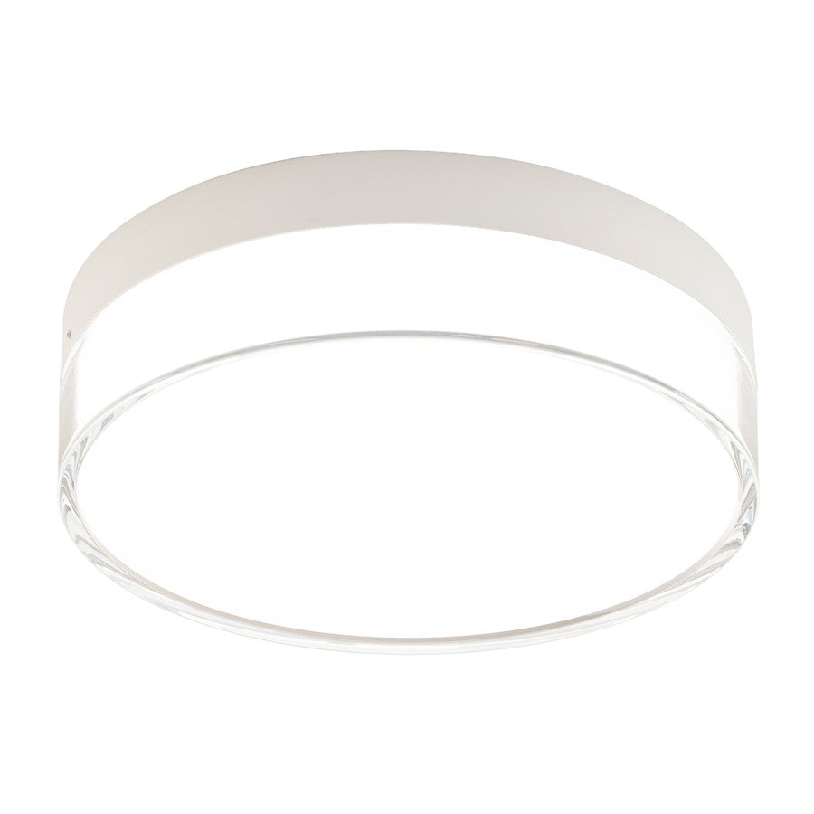 WAC Twist-N-Lite 1Lt LED Flush Mount, White/Clear/White