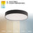 WAC Round 1Lt LED 5" Edgeless Slim Flush Mount, Black/White