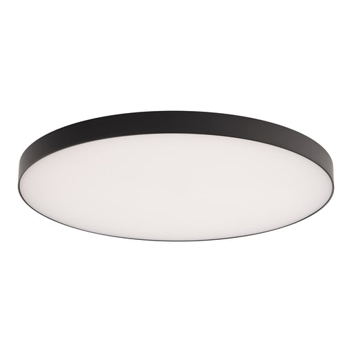 WAC Round 1Lt LED 12" Edgeless Slim Flush Mount, Black/White - FM-240512-9CS-BK