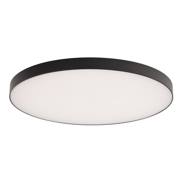 WAC Round 1Lt LED 12" Edgeless Slim Flush Mount, Black/White - FM-240512-9CS-BK