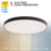 WAC Round 1Lt LED 12" Edgeless Slim Flush Mount, Black/White