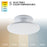 WAC Twist-N-Lite 1Lt LED Semi-Flush Mount/5CCT, White/White