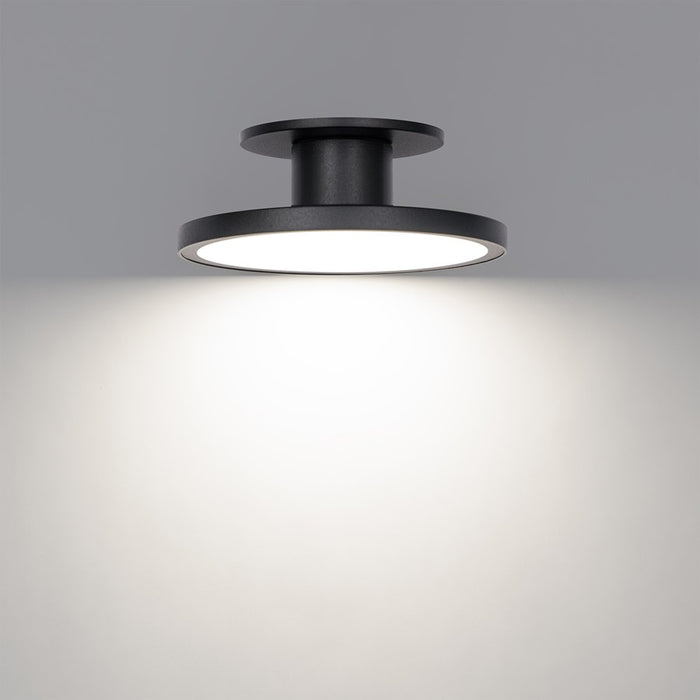 WAC Twist-N-Lite 1Lt 8" LED Semi-Flush Mount/5CCT, Black/White