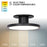 WAC Twist-N-Lite 1Lt 8" LED Semi-Flush Mount/5CCT, Black/White
