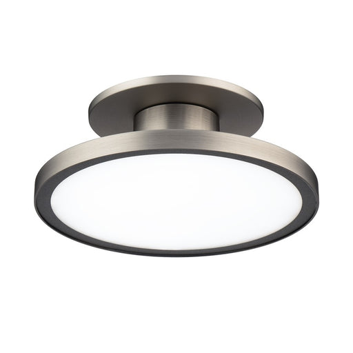 WAC Twist-N-Lite 1Lt 8" LED Semi-Flush Mount, Nickel/White - FM-250808-CS-BN
