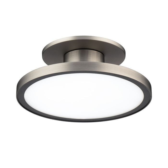 WAC Twist-N-Lite 1Lt 8" LED Semi-Flush Mount, Nickel/White - FM-250808-CS-BN