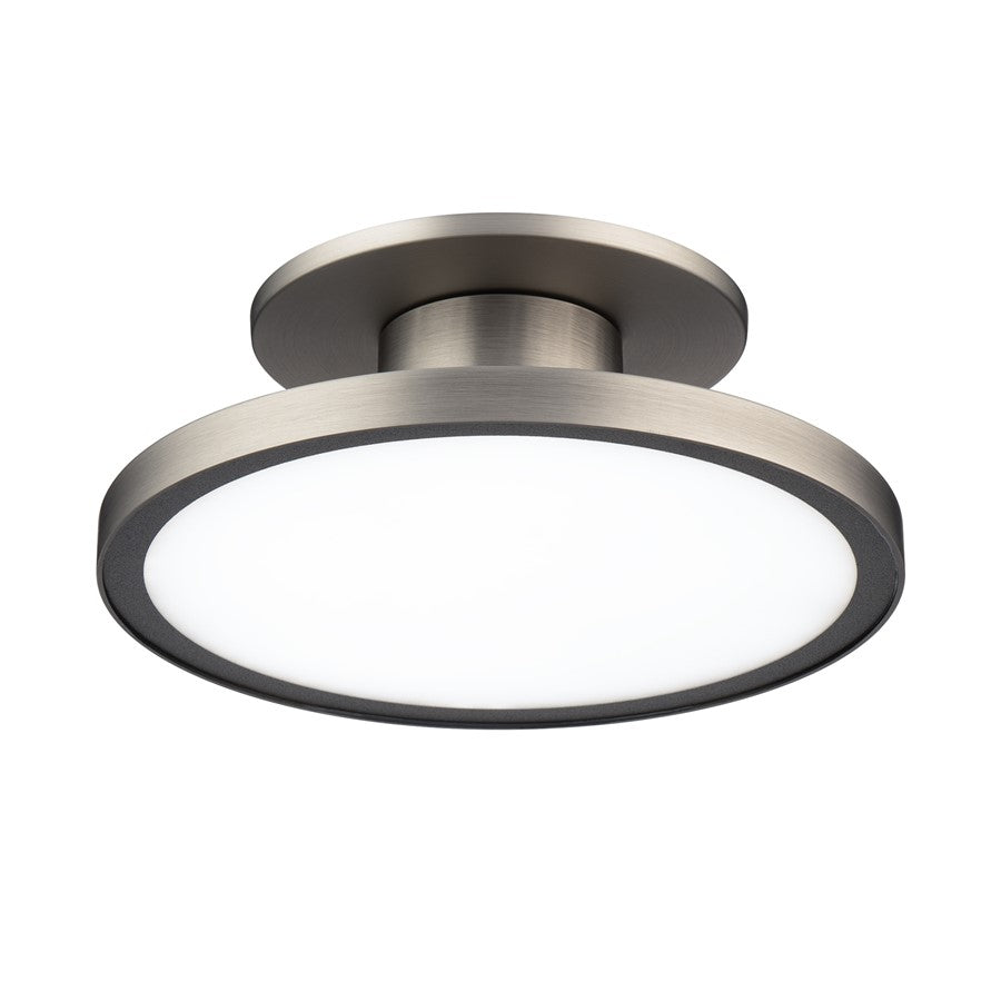 WAC Twist-N-Lite 1Lt 8" LED Semi-Flush Mount, Nickel/White - FM-250808-CS-BN