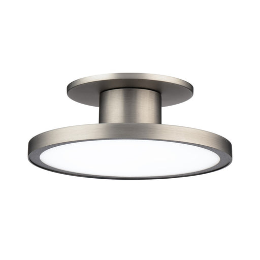 WAC Twist-N-Lite 1Lt 8" LED Semi-Flush Mount, Nickel/White