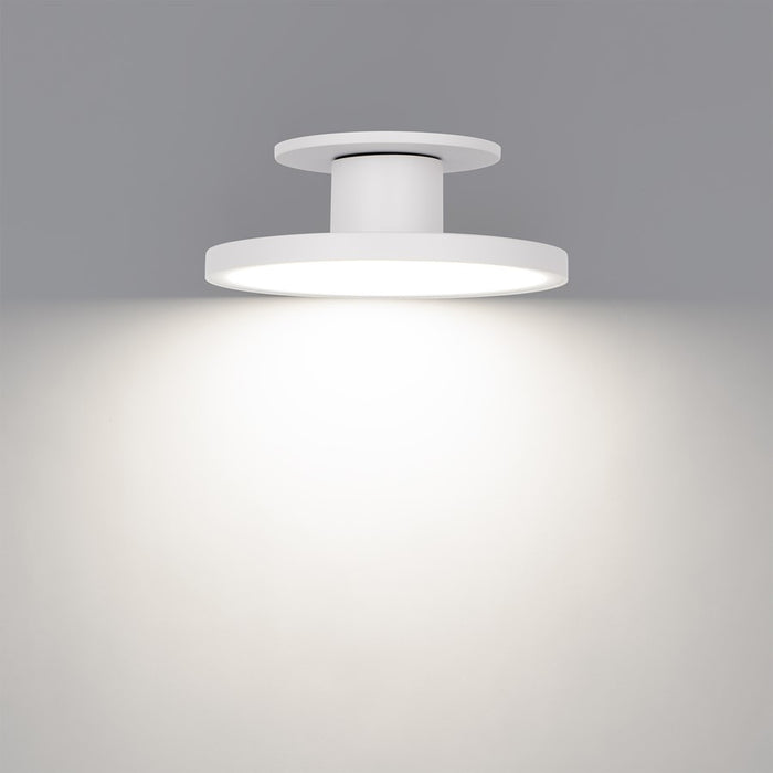 WAC Twist-N-Lite 1Lt 8" LED Semi-Flush Mount/5CCT, White/White