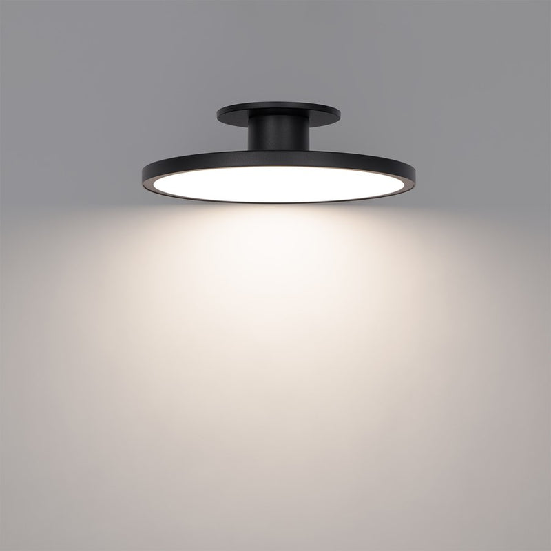 WAC Twist-N-Lite 1Lt 11" LED Semi-Flush Mount, Black/White