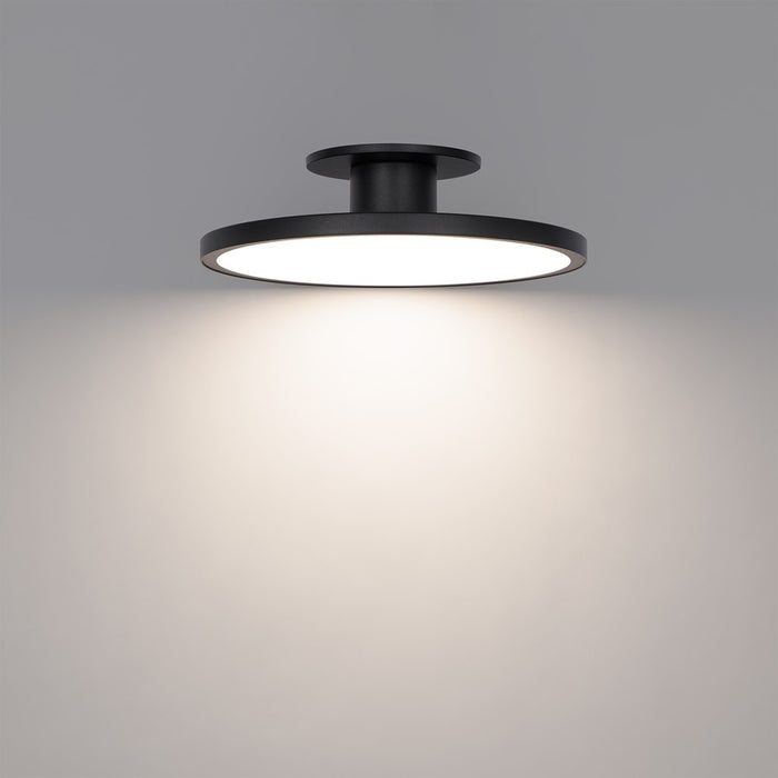 WAC Twist-N-Lite 1Lt 11" LED Semi-Flush Mount, Black/White