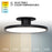 WAC Twist-N-Lite 1Lt 11" LED Semi-Flush Mount, Black/White