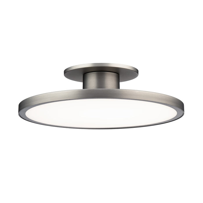 WAC Twist-N-Lite 1Lt 11" LED Semi-Flush Mount, Nickel/White - FM-250811-CS-BN