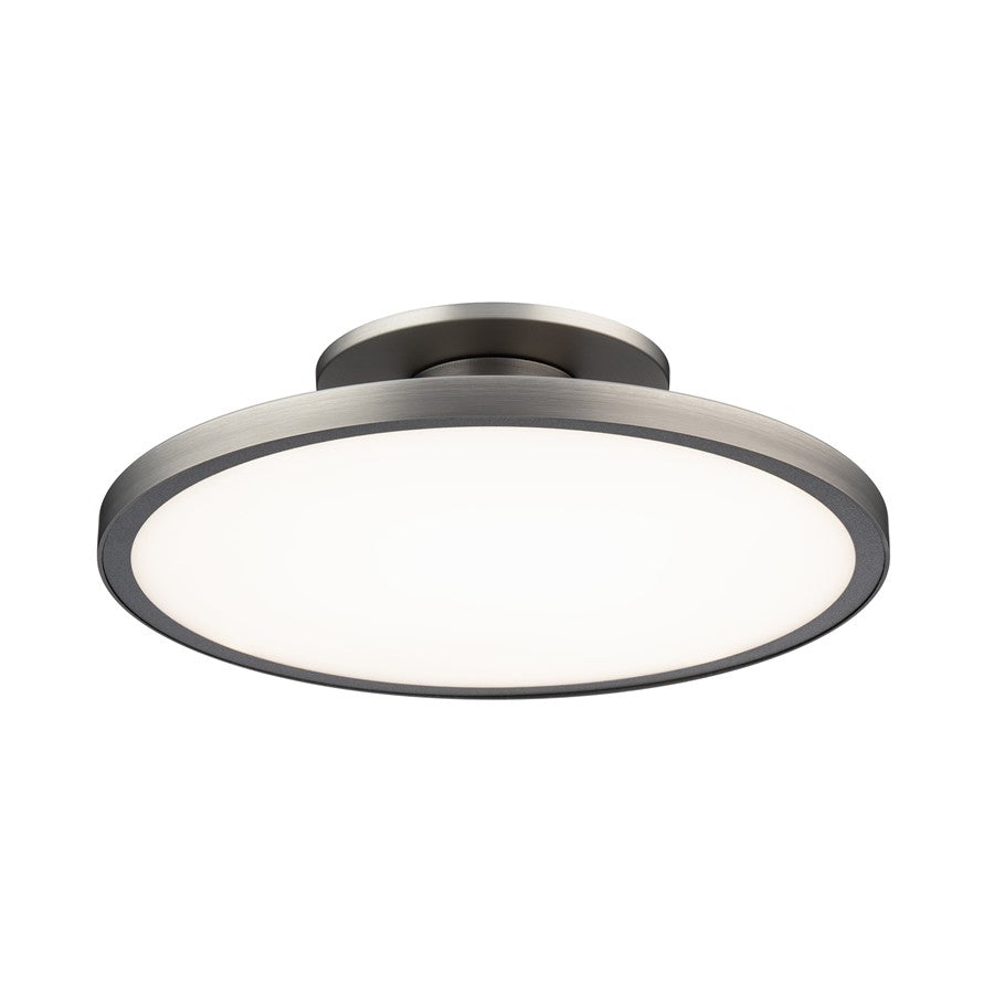 WAC Twist-N-Lite 1Lt 11" LED Semi-Flush Mount, Nickel/White