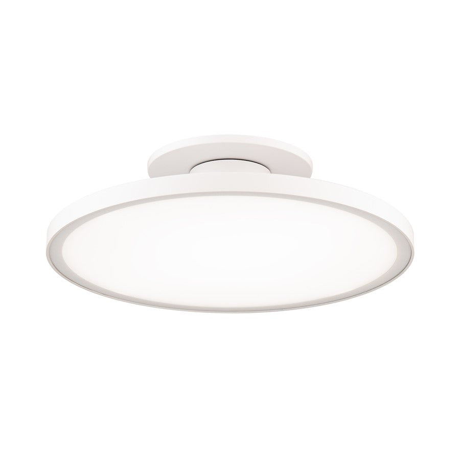 WAC Twist-N-Lite 1Lt 11" LED Semi-Flush Mount, White/White