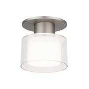 WAC Twist-N-Lite 1Lt LED Semi-Flush Mount, Nickel/Clear/White - FM-250905-CS-BN
