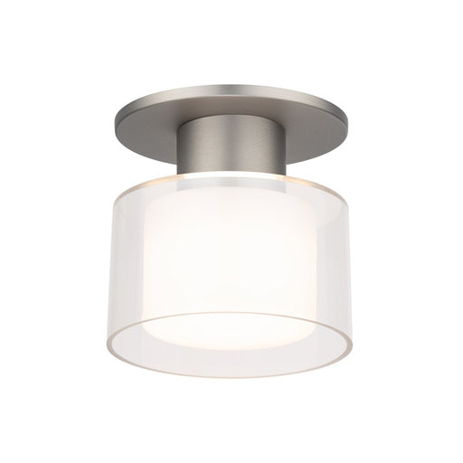 WAC Twist-N-Lite 1Lt LED Semi-Flush Mount, Nickel/Clear/White - FM-250905-CS-BN