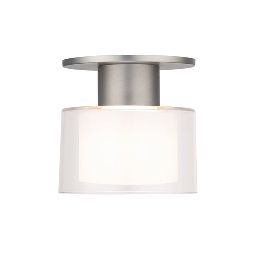 WAC Twist-N-Lite 1Lt LED Semi-Flush Mount, Nickel/Clear/White