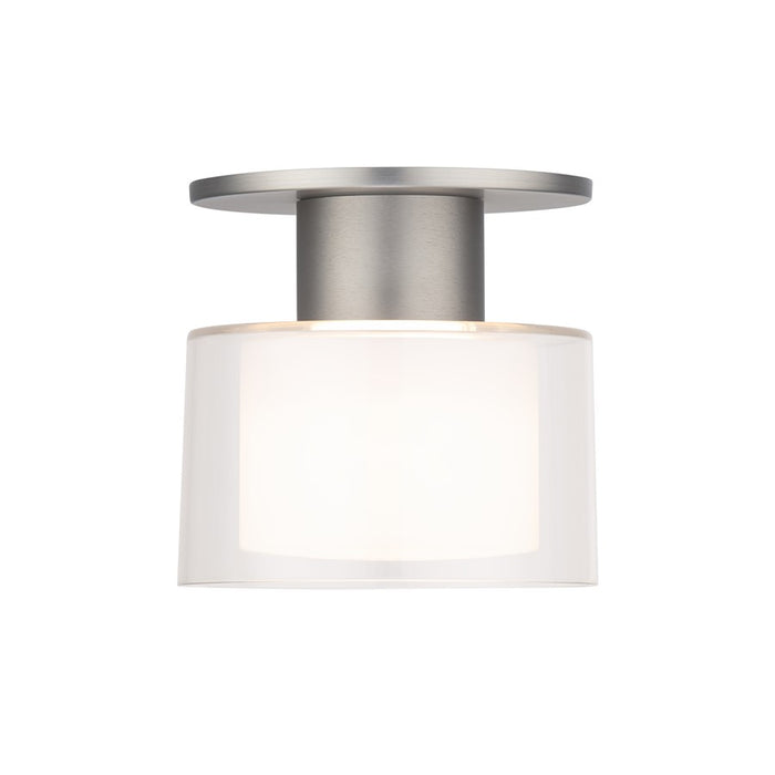 WAC Twist-N-Lite 1Lt LED Semi-Flush Mount, Nickel/Clear/White