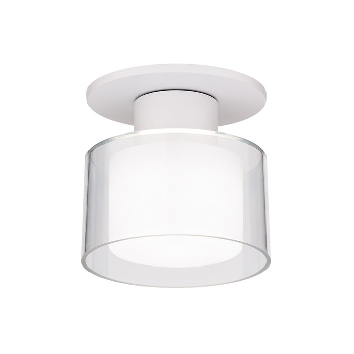 WAC Twist-N-Lite 1Lt LED Semi-Flush Mount, White/Clear/White - FM-250905-CS-WT