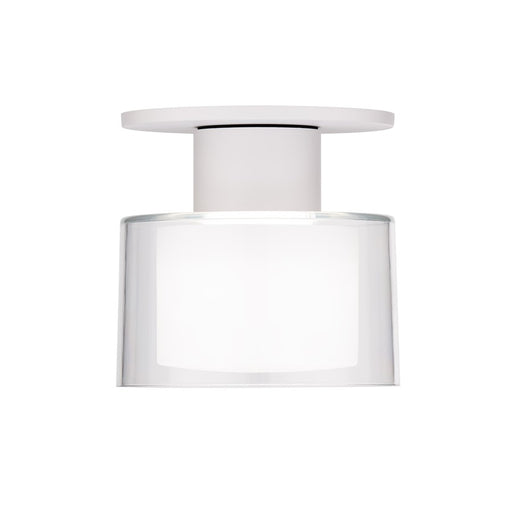 WAC Twist-N-Lite 1Lt LED Semi-Flush Mount, White/Clear/White