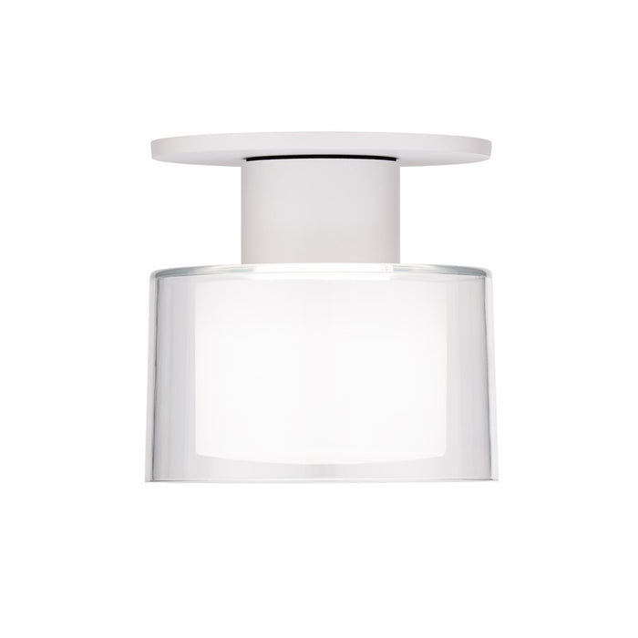 WAC Twist-N-Lite 1Lt LED Semi-Flush Mount, White/Clear/White