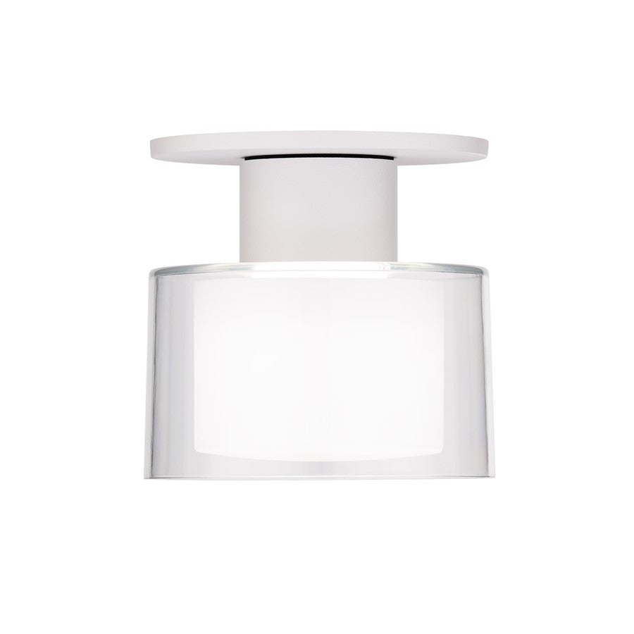 WAC Twist-N-Lite 1Lt LED Semi-Flush Mount, White/Clear/White