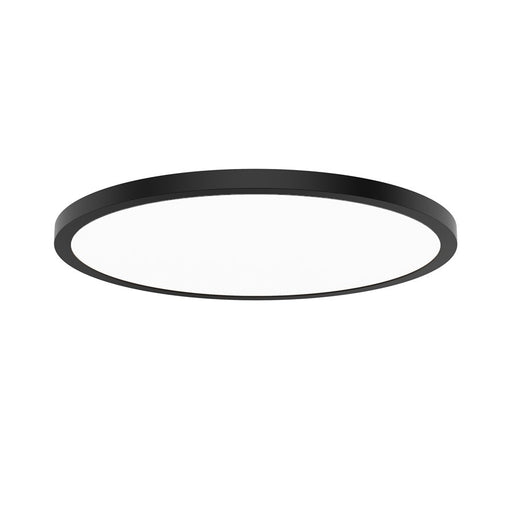 WAC Round 1Lt LED Flush Mount/5CCT Selectable, Black/White - FM-252124-CS-BK