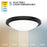 WAC Dew 1Lt LED Flush Mount/5CCT Selectable, Black/White