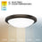 WAC Dew 1Lt LED Flush Mount/5CCT Selectable, Bronze/White
